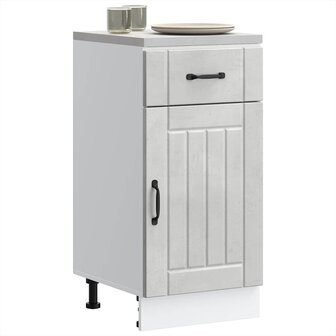 Keuken onderkast Lucca bewerkt hout betongrijs 3
