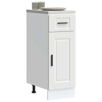 Keuken onderkast &quot;Porto&quot; bewerkt hout wit 1