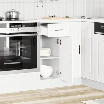 Keuken onderkast &quot;Porto&quot; bewerkt hout wit 3