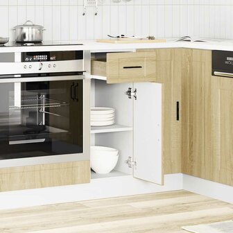 Keuken onderkast &quot;Porto&quot; bewerkt hout sonoma eikenkleurig 3