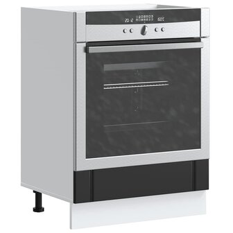 Ovenkast Lucca bewerkt hout zwart 1
