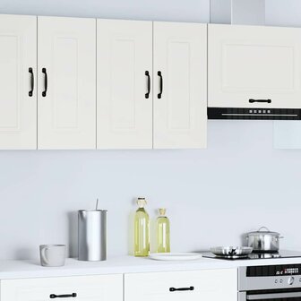 Keukenwandkast Kalmar bewerkt hout wit 1
