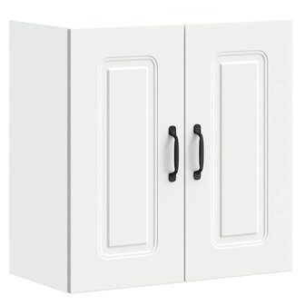 Keukenwandkast Kalmar bewerkt hout wit 2