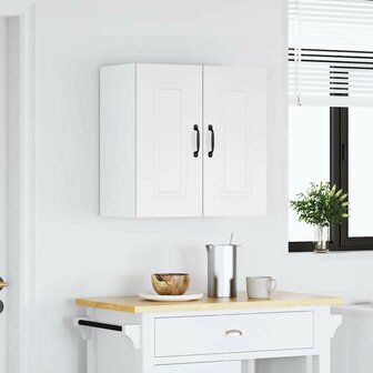 Keukenwandkast Kalmar bewerkt hout wit 3