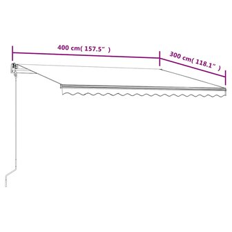 Luifel automatisch uittrekbaar 400x300 cm oranje en bruin 9
