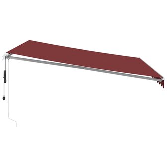Luifel automatisch uittrekbaar 400x300 cm bordeauxrood 4