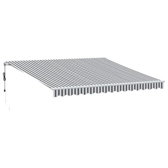 Luifel automatisch uittrekbaar 400x300 cm antraciet en wit 2