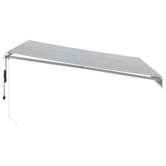 Luifel automatisch uittrekbaar 400x300 cm antraciet en wit 4