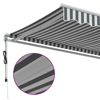 Luifel automatisch uittrekbaar 400x300 cm antraciet en wit 7