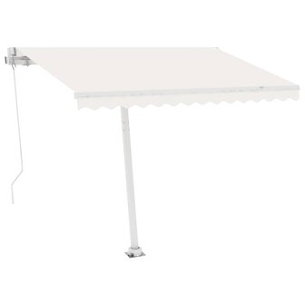 Luifel vrijstaand handmatig uittrekbaar 300x250 cm cr&egrave;mekleurig 2