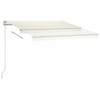 Luifel vrijstaand handmatig uittrekbaar 300x250 cm cr&egrave;mekleurig 4