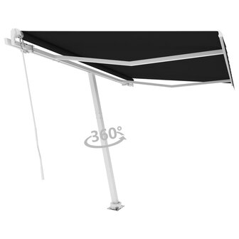 Luifel vrijstaand handmatig uittrekbaar 300x250 cm antraciet 2
