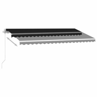 Luifel vrijstaand handmatig uittrekbaar 400x300 cm antraciet 4