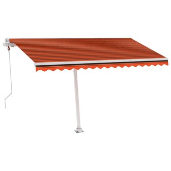 Luifel vrijstaand automatisch 400x300 cm oranje en bruin 2