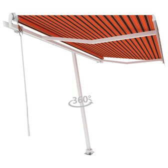 Luifel vrijstaand automatisch 400x300 cm oranje en bruin 3