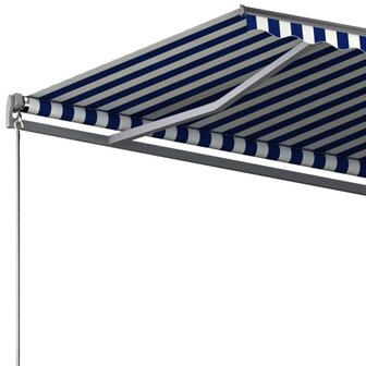 Luifel vrijstaand automatisch 300x250 cm blauw en wit 6
