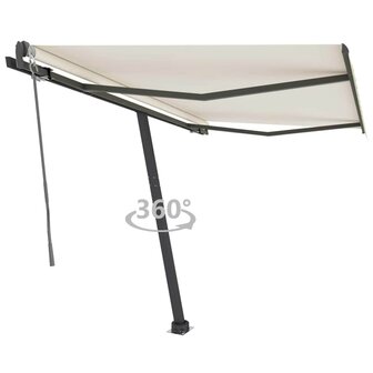 Luifel vrijstaand automatisch 300x250 cm cr&egrave;mekleurig 1