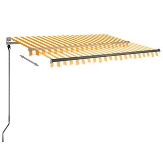 Luifel vrijstaand automatisch 300x250 cm geel en wit 3