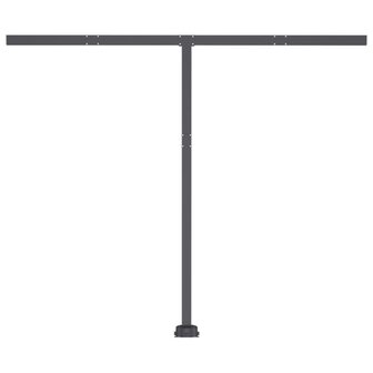 Luifel vrijstaand handmatig uittrekbaar 350x250 cm cr&egrave;mekleurig 8