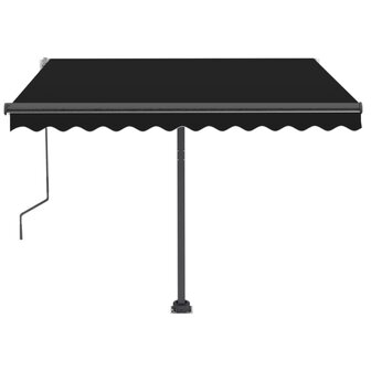Luifel vrijstaand handmatig uittrekbaar 350x250 cm antraciet 5