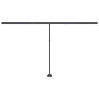 Luifel vrijstaand handmatig uittrekbaar 400x300 cm cr&egrave;mekleurig 7