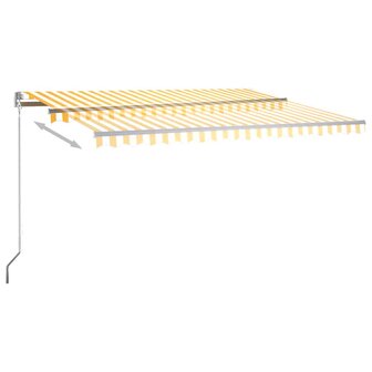 Luifel vrijstaand automatisch 400x300 cm geel en wit 6