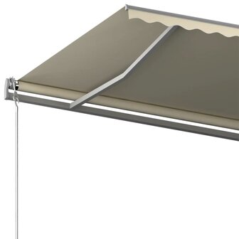 Luifel vrijstaand handmatig uittrekbaar 500x300 cm cr&egrave;mekleurig 7