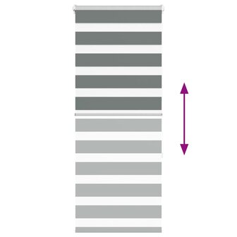 Zebra rolgordijn 55x150 cm stofbreedte 50,9 cm donkergrijs 5