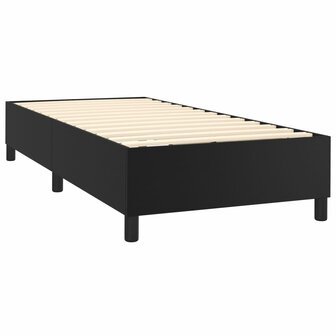 Boxspring met matras kunstleer zwart 80x200 cm 4