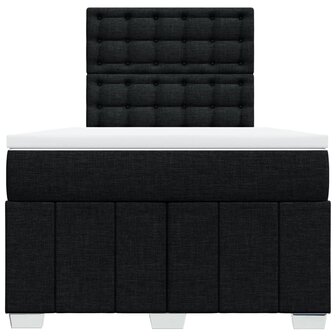 Boxspring met matras stof zwart 120x200 cm 6