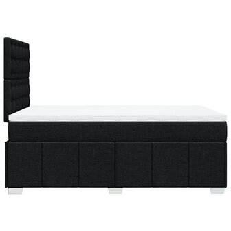 Boxspring met matras stof zwart 120x200 cm 7