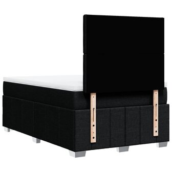 Boxspring met matras stof zwart 120x200 cm 8