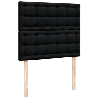 Boxspring met matras stof zwart 120x200 cm 9