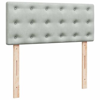 Ottoman bed met matras en LED&amp;apos;s 120x200 cm fluweel lichtgrijs 9