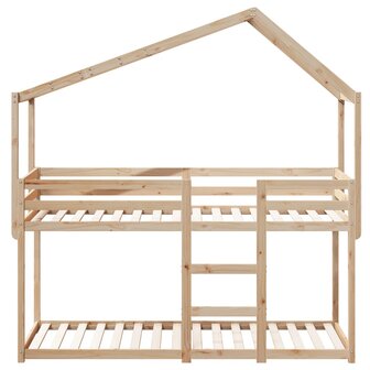 Stapelbedframe zonder matras massief grenenhout 90x190 cm 4