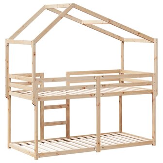 Stapelbedframe zonder matras massief grenenhout 90x190 cm 8
