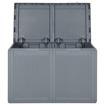Tuinbox 180 L PP rattan grijs 5