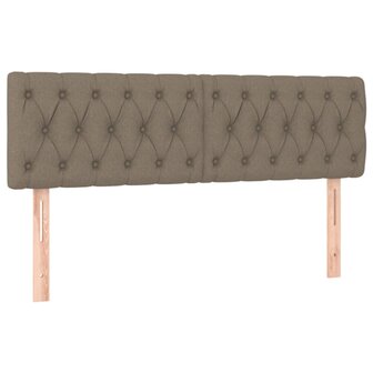 Hoofdbord LED 144x7x78/88 cm stof taupe 4