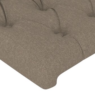 Hoofdbord LED 144x7x78/88 cm stof taupe 5