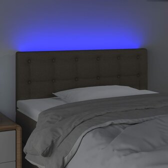 Hoofdbord LED 100x5x78/88 cm stof taupe 3