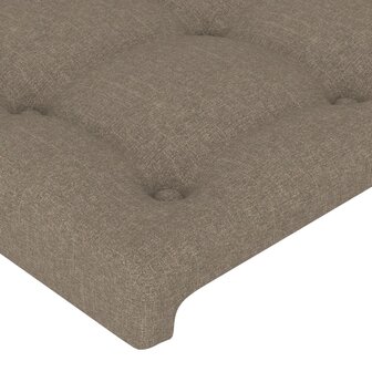 Hoofdbord LED 100x5x78/88 cm stof taupe 5