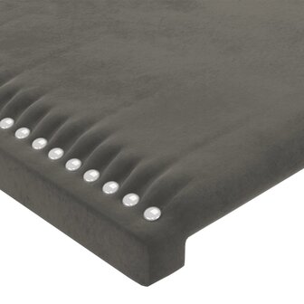 Hoofdbord LED 93x16x118/128 cm fluweel donkergrijs 5