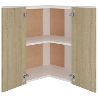 Hanghoekkast Lyon 57x57x60 cm bewerkt hout sonoma eikenkleurig 5