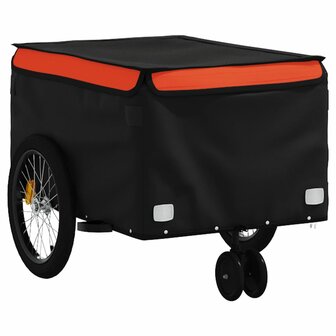 Fietstrailer 30 kg ijzer zwart en oranje 4