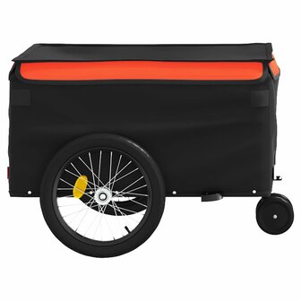 Fietstrailer 30 kg ijzer zwart en oranje 7