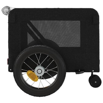 Hondenfietstrailer oxford stof en ijzer zwart 8