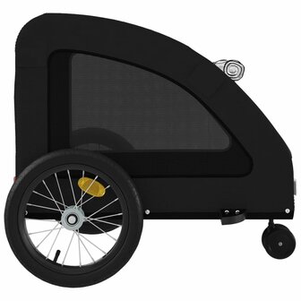 Hondenfietstrailer oxford stof en ijzer zwart 7