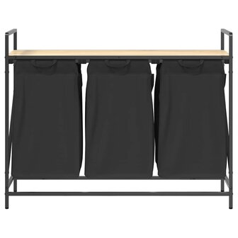 Wasmand 3 vakken met plank sonoma eikenkleurig 6