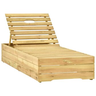 Ligbed met tafel groen ge&iuml;mpregneerd grenenhout 4