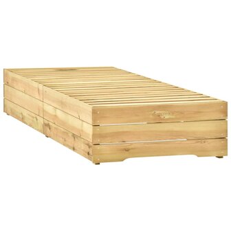 Ligbed met tafel groen ge&iuml;mpregneerd grenenhout 6